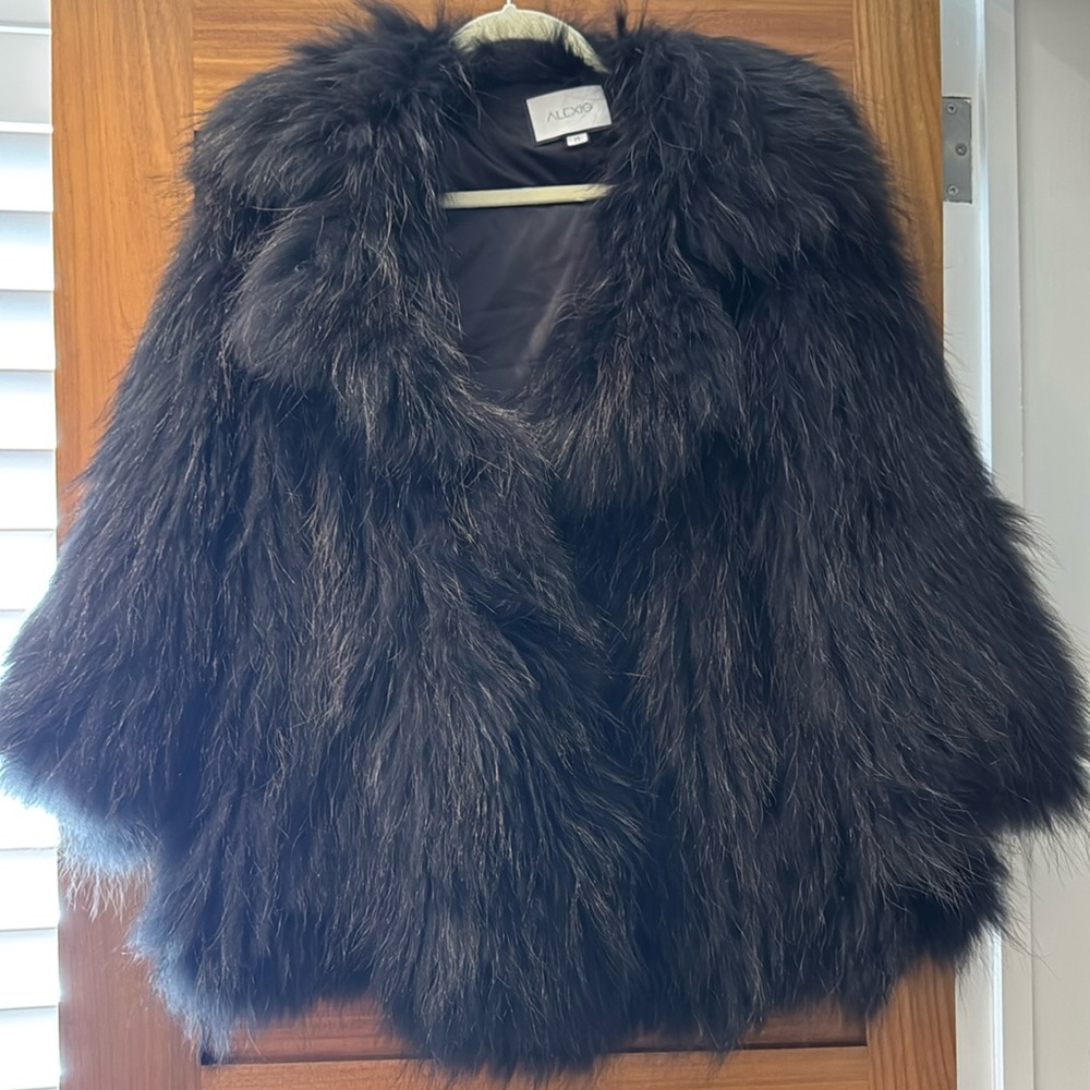 Alexis Black Faux Fur Coat